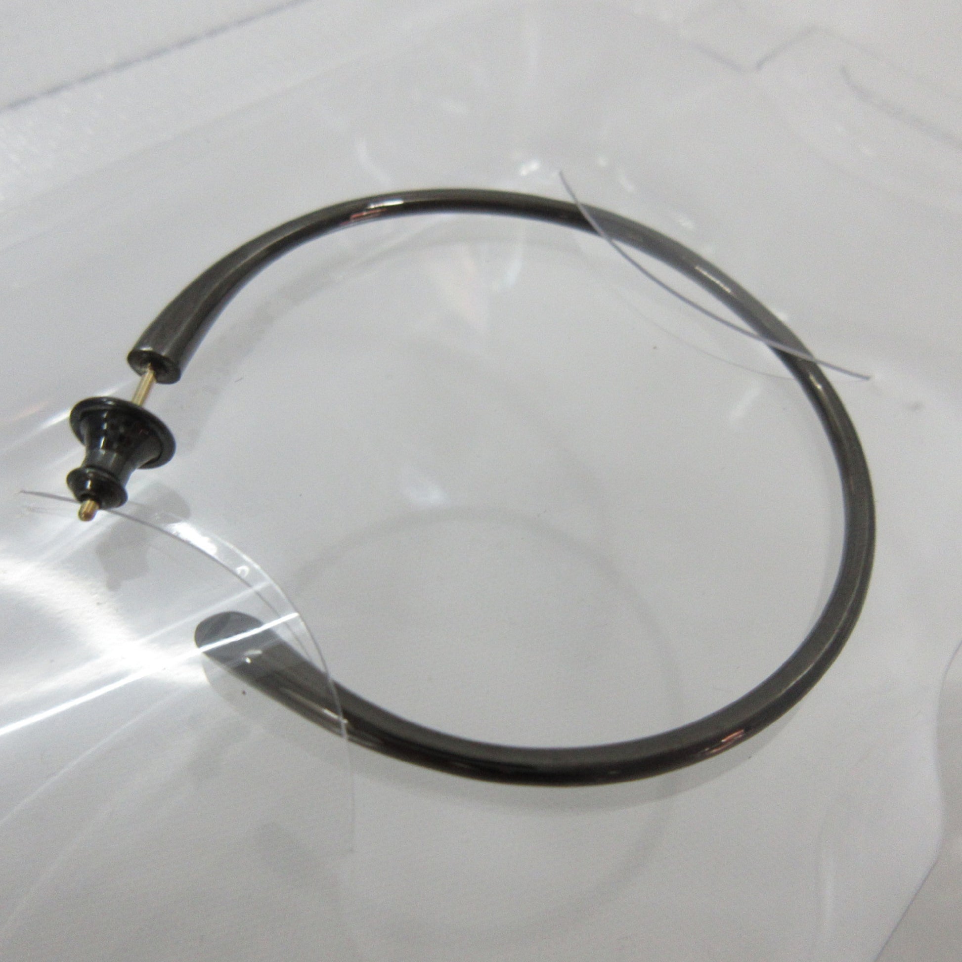 Unused CAREERING PLACEBO 1301 Black Hoop Ring/Earrings, K18 SV925, Original Price: 52,800 yen