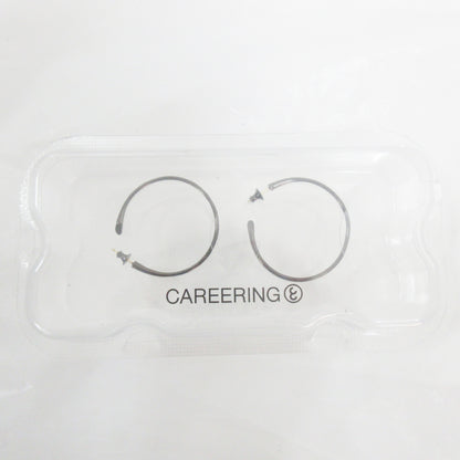 Unused CAREERING PLACEBO 1301 Black Hoop Ring/Earrings, K18 SV925, Original Price: 52,800 yen