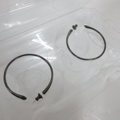 Unused CAREERING PLACEBO 1101 Black Hoop Ring Earrings, K18 SV925, Original Price: 47,300 yen