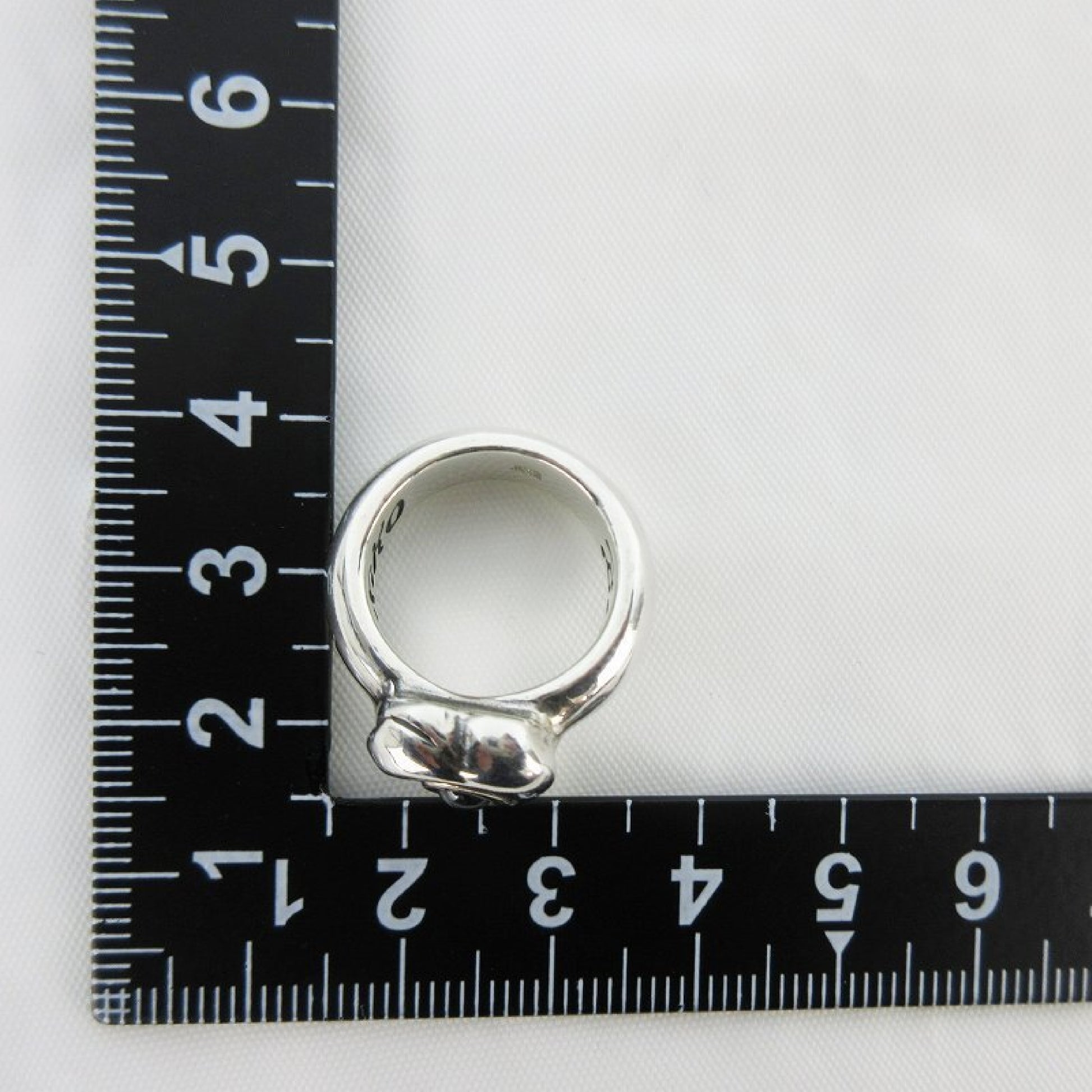 Unused Bill Wall Leather Haruhiko Kato R305 Ring with Blue Topaz, Silver 925, Size 8