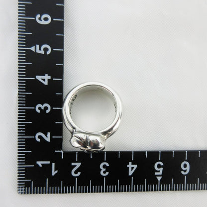Unused Bill Wall Leather Haruhiko Kato R305 Ring with Blue Topaz, Silver 925, Size 8