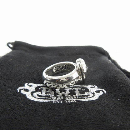 Unused Bill Wall Leather Haruhiko Kato R305 Ring with Blue Topaz, Silver 925, Size 8