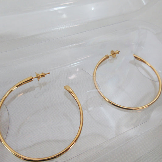 CAREERING CP1301Y PLACEBO 1301 Yellow Gold Hoop Ring, K18 SV925, Regular Price: ¥52,800