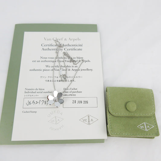 Van Cleef & Arpels Frivole Large 3PD White Gold Au750 9.5g Necklace 