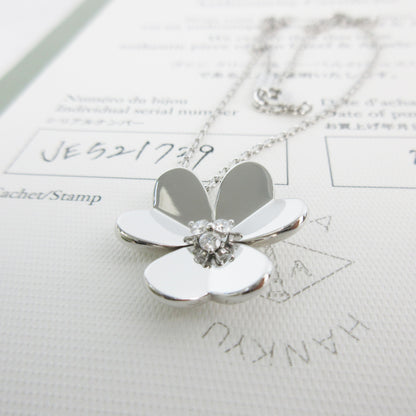 Van Cleef & Arpels Frivole Large 3PD White Gold Au750 9.5g Necklace 