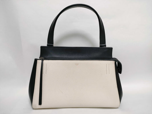 CELINE Handbag Leather Black Handbag