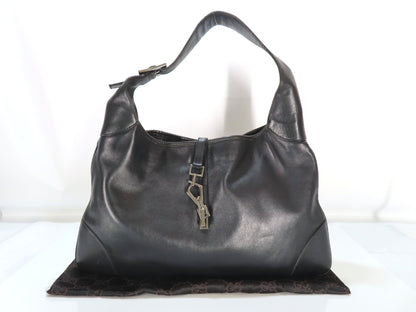 GUCCI Jackie Black Leather Bag