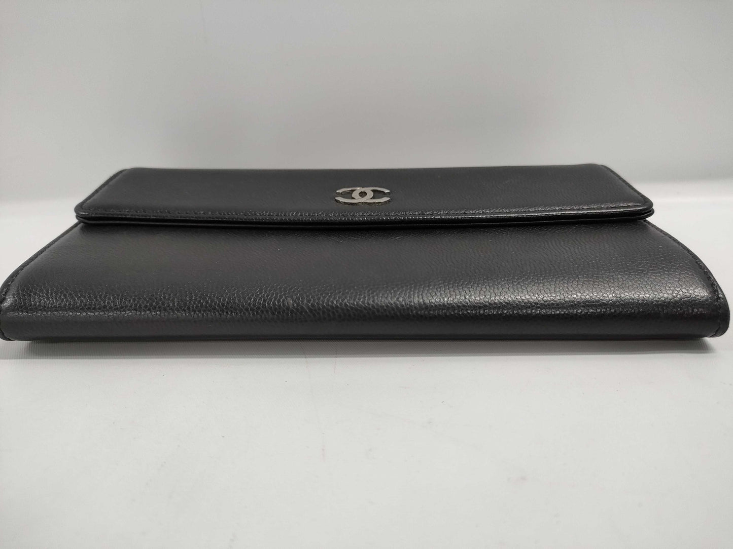 CHANEL Leather Wallet with Coco Mark, Cards, and Stickers
