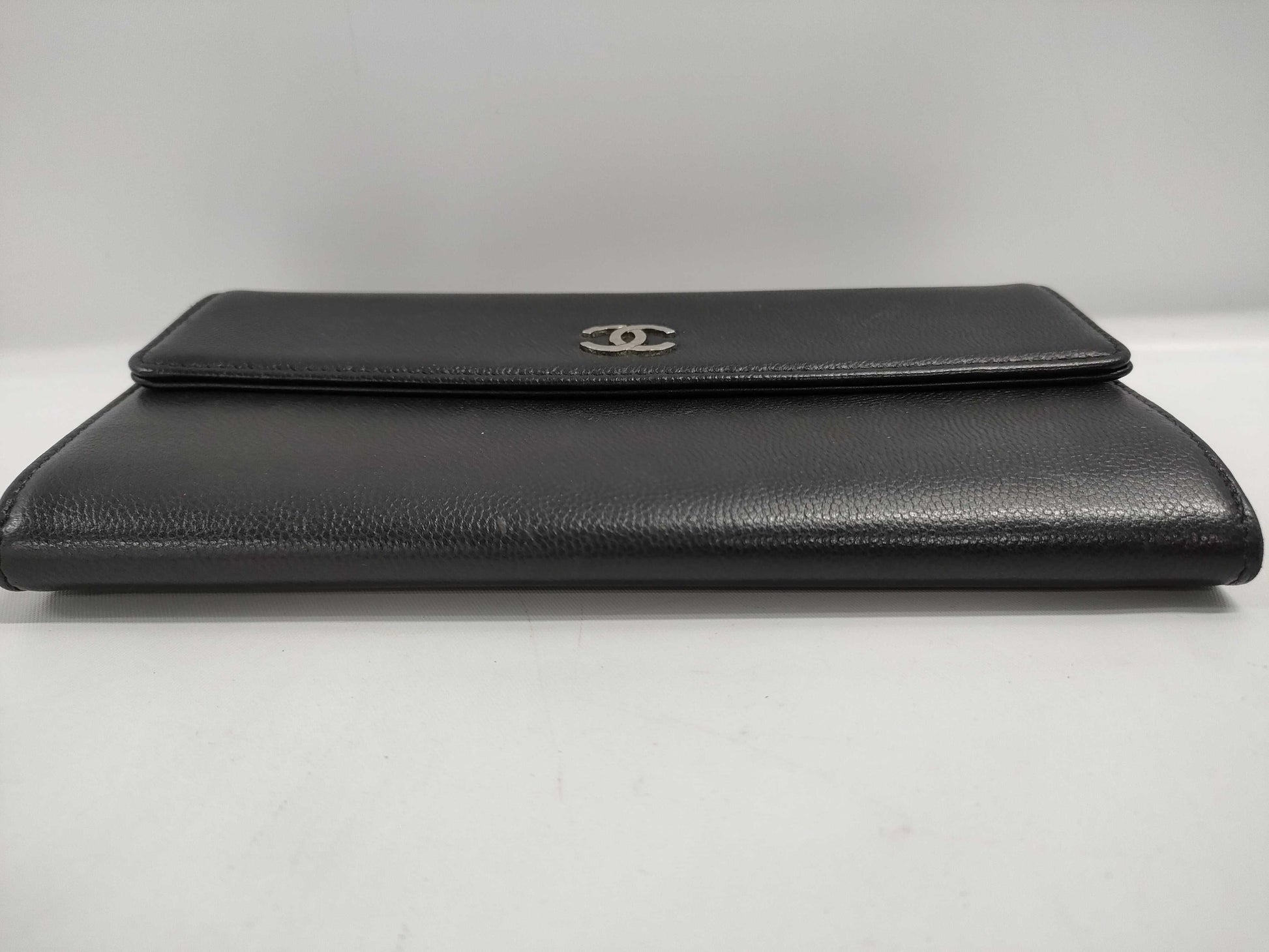 CHANEL Leather Wallet with Coco Mark, Cards, and Stickers