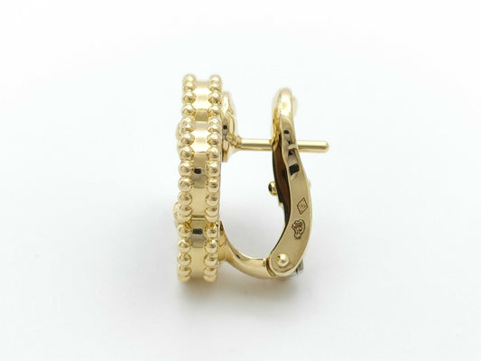Van Cleef & Arpels Vintage Alhambra Tiger Eye Earrings, Single, Yellow Gold, Au750, 3.8g 