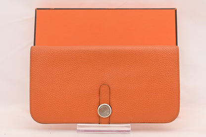 HERMES Dogon GM Long Wallet with N Stamp