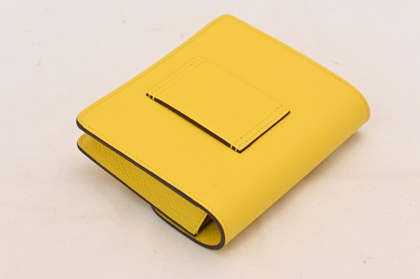 HERMES Hermès Le Lis Slim Compact Joss Naples Card Case U-Engraved Wallet