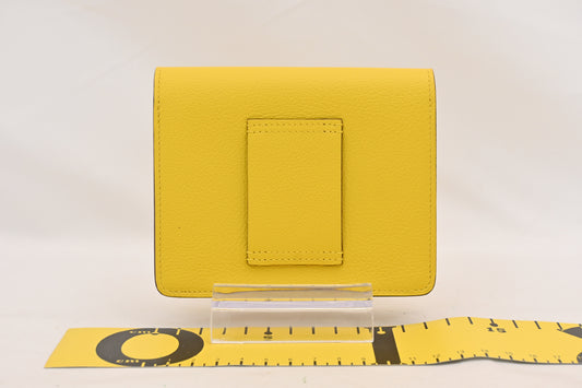 HERMES Hermès Le Lis Slim Compact Joss Naples Card Case U-Engraved Wallet