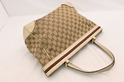 GUCCI GUCCI Gucci GG Canvas Sherry Line Handbag Tote Bag 257061 Handbag
