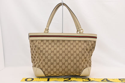 GUCCI GUCCI Gucci GG Canvas Sherry Line Handbag Tote Bag 257061 Handbag