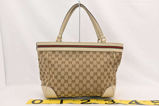GUCCI GUCCI Gucci GG Canvas Sherry Line Handbag Tote Bag 257061 Handbag