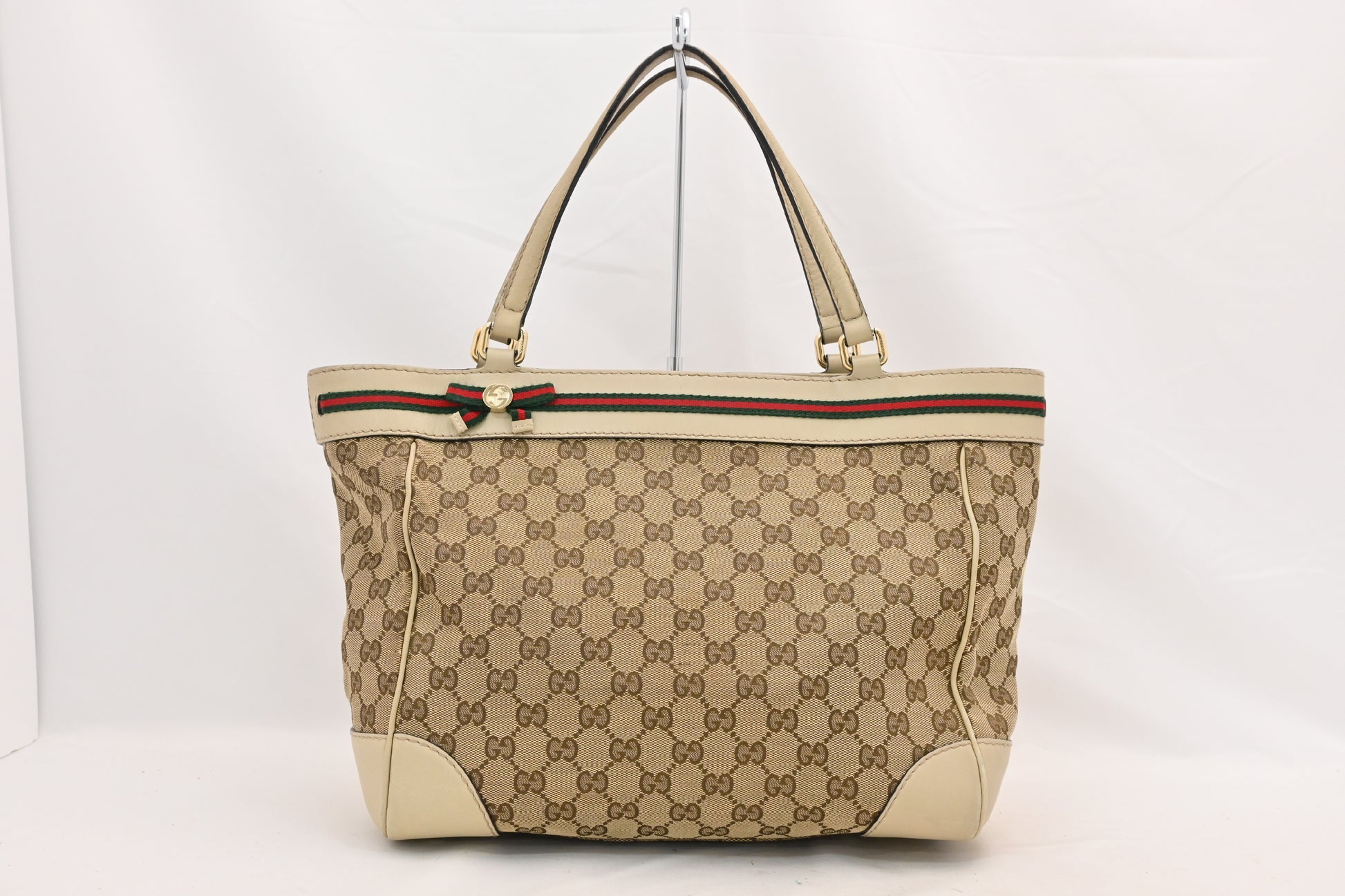 GUCCI GUCCI Gucci GG Canvas Sherry Line Handbag Tote Bag 257061 Handbag
