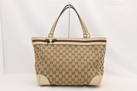 GUCCI GUCCI Gucci GG Canvas Sherry Line Handbag Tote Bag 257061 Handbag