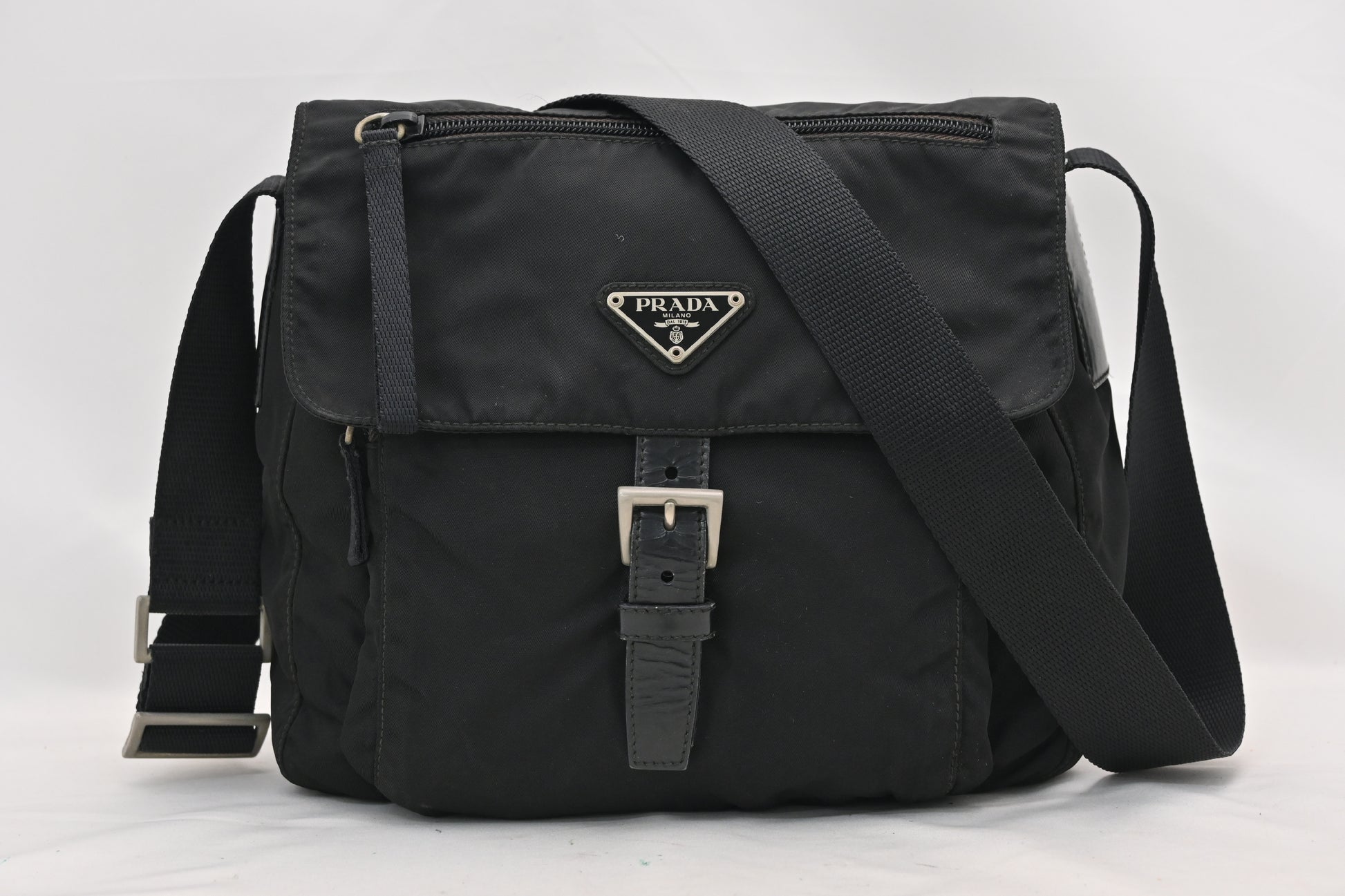 PRADA Prada Nylon Tessuto Black Shoulder Bag
