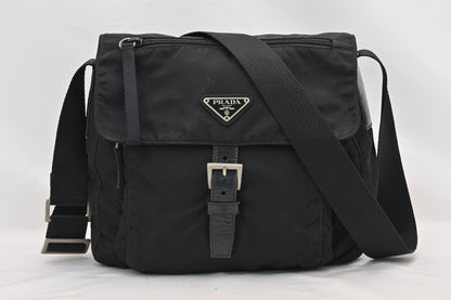 PRADA Prada Nylon Tessuto Black Shoulder Bag