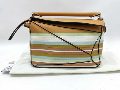 LOEWE Puzzle Small Python x Leather 2-Way Handbag
