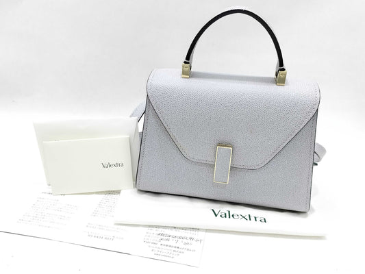 Valextra Micro Iside 2-Way Gray Handbag