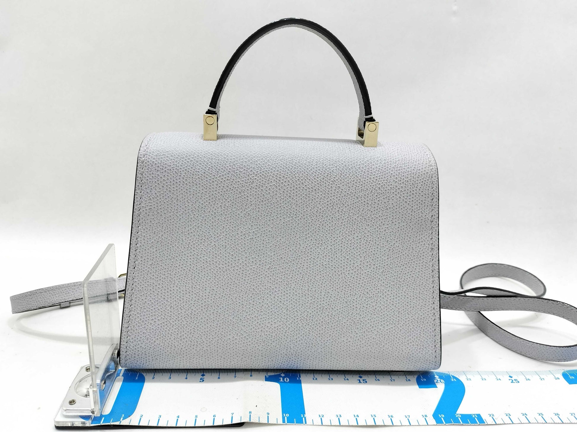 Valextra Micro Iside 2-Way Gray Handbag