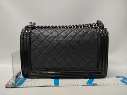 CHANEL Boy Chanel Matelasse Black 21 Series Chain Shoulder Bag