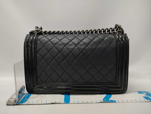 CHANEL Boy Chanel Matelasse Black 21 Series Chain Shoulder Bag