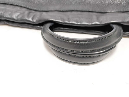 GUCCI GUCCI Drawstring Tote Bag 2-Way Black 494053 Leather Backpack/Daypack Tote Bag