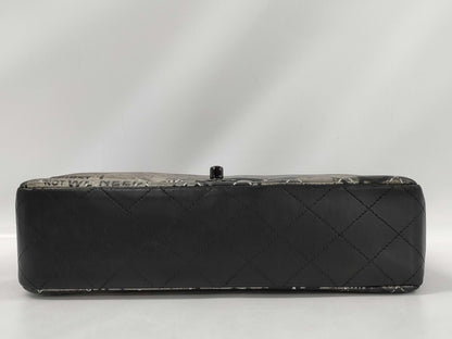 CHANEL Leather Double Flap Chain Shoulder Bag, No. 21
