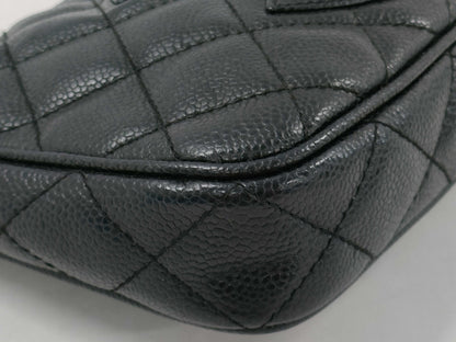 CHANEL Matelasse Caviar Skin Coco Mark Shoulder Bag