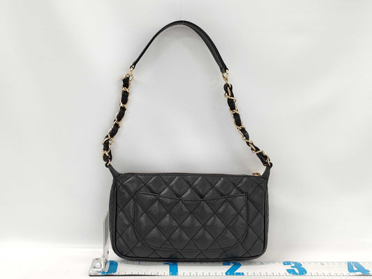 CHANEL Matelasse Caviar Skin Coco Mark Shoulder Bag