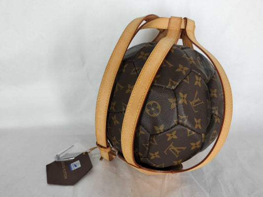 LOUIS VUITTON Monogram Soccer Ball, 1998 France World Cup, Limited Edition of 3,000, Includes Air Pump, Other Accessories