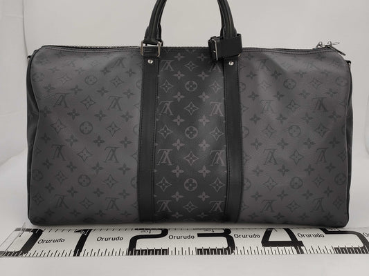 LOUIS VUITTON LV Keepall Bandouliere 50 Eclipse Reverse Boston Bag