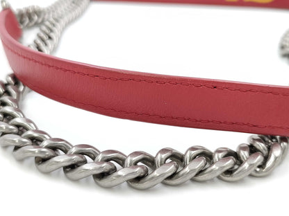 LOUIS VUITTON LV New Wave Chain Bag MM Red NZ2189 Shoulder Bag