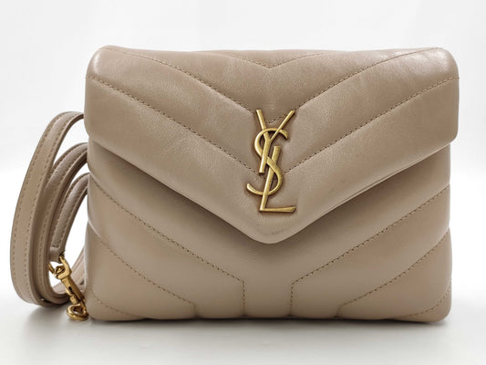 Yves Saint Laurent Lulu Beige Shoulder Bag