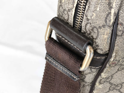 GUCCI GG Supreme Messenger Bag 201448 Ivory x Brown Shoulder Bag