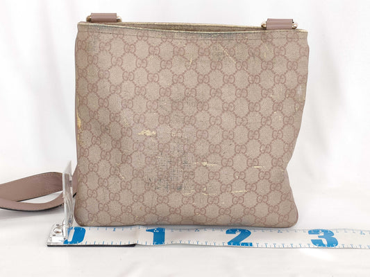GUCCI GG Supreme Messenger Bag 295257 Ivory x Pink Beige Shoulder Bag