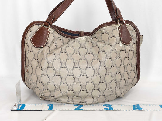 CELINE Macadam Beige x Brown Tote Bag