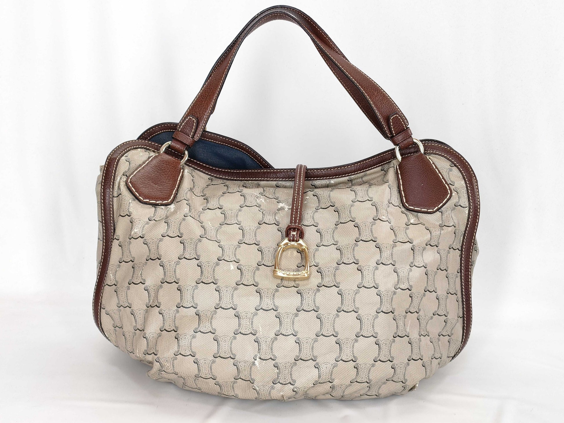 CELINE Macadam Beige x Brown Tote Bag