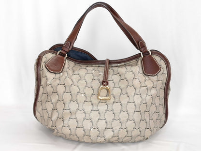 CELINE Macadam Beige x Brown Tote Bag