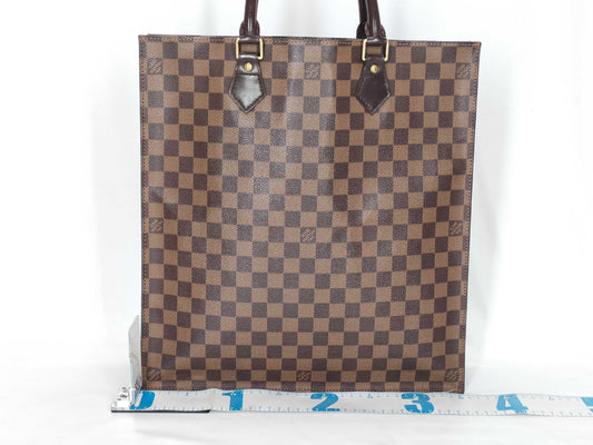 LOUIS VUITTON Damier Ebene Sac Plat N51140 *MI00** Serial number unclear Tote Bag