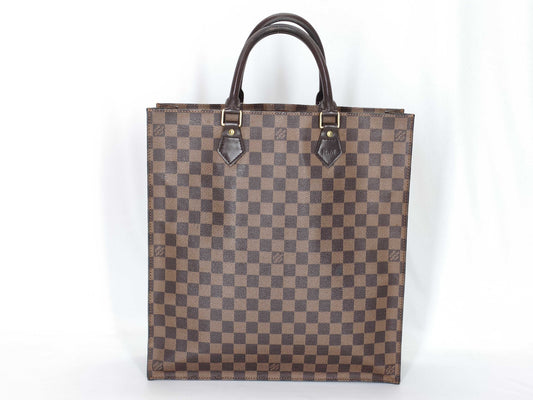 LOUIS VUITTON Damier Ebene Sac Plat N51140 *MI00** Serial number unclear Tote Bag