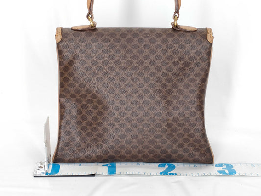 CELINE Macadam PVC Dark Brown Top Handle M13 Handbag