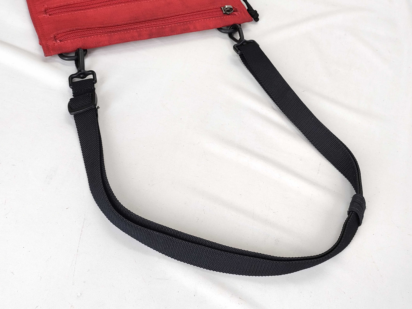 BALENCIAGA Explorer Shoulder Bag Pochette Sacoche Nylon Red Shoulder Bag