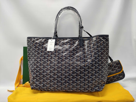 GOYARD Saint Louis PM Navy Tote Bag