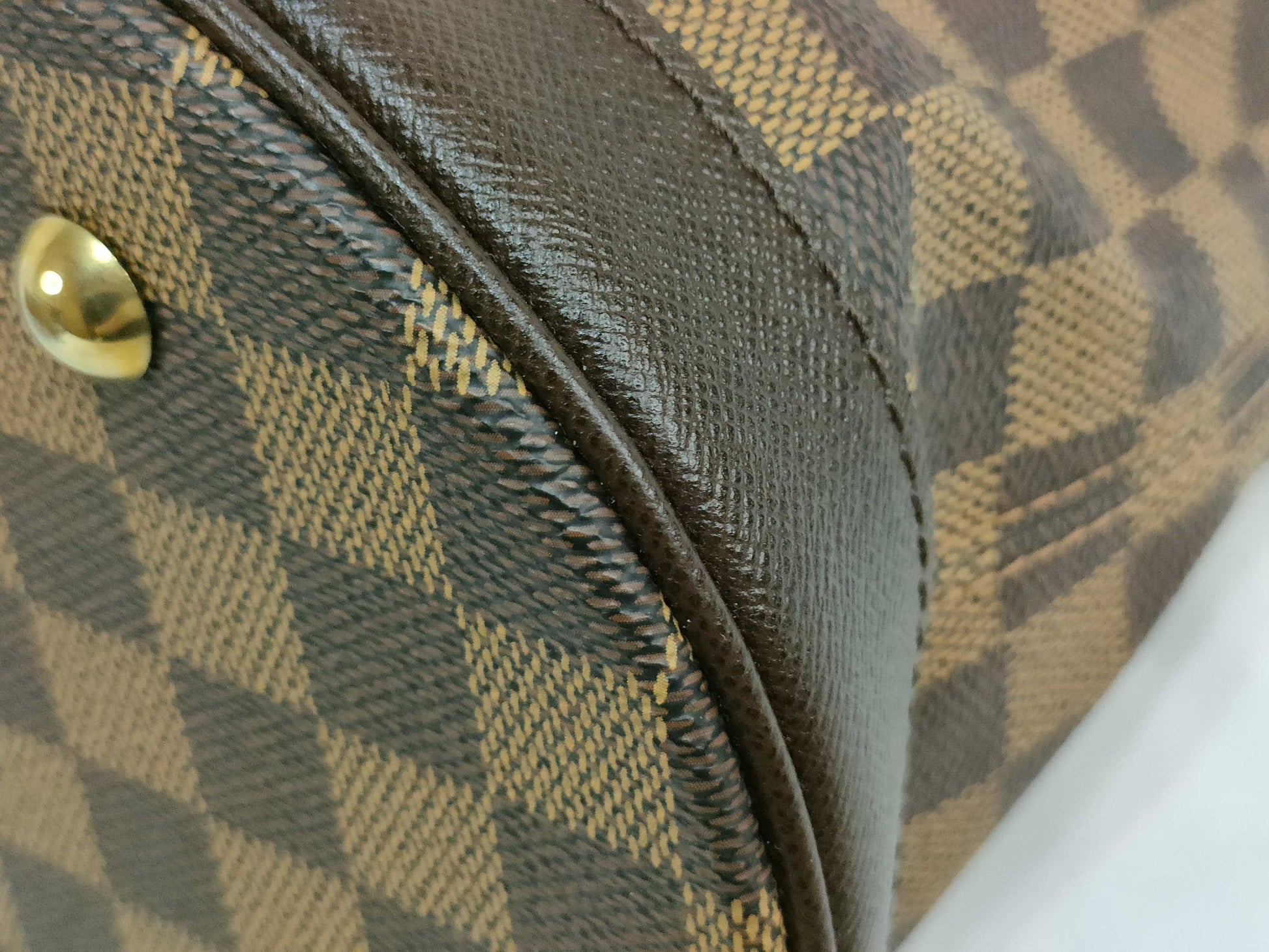 LOUIS VUITTON Damier Mare N42240/AR0958 Ebene PVC Handbag with Pouch