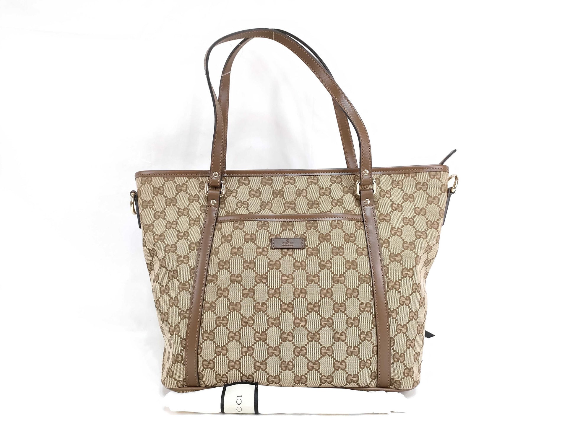 GUCCI GG Canvas GUCCI GG 388929 Canvas Tote Bag