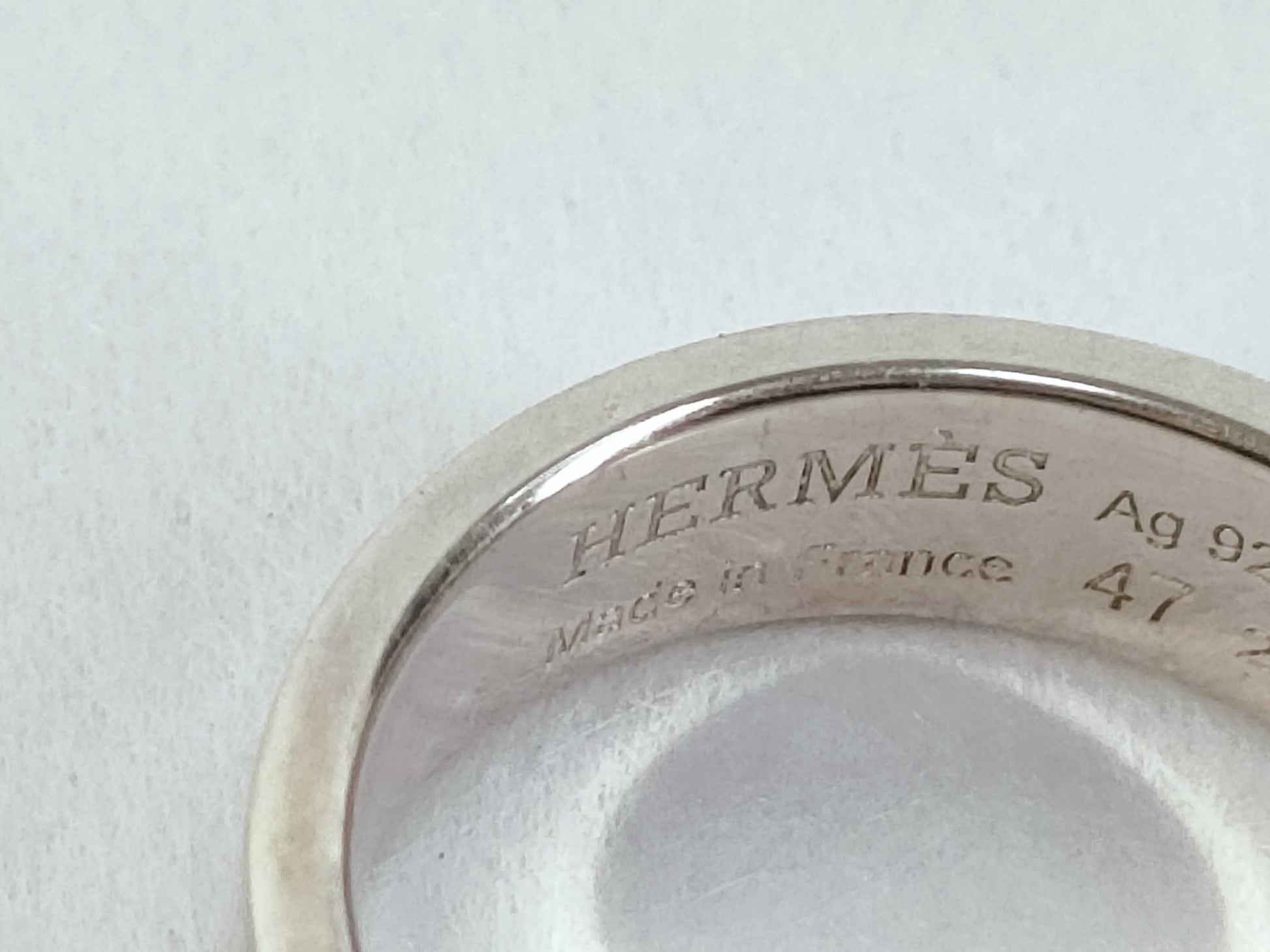 HERMES HERMES Collier de Chien Ring 925 #47 with box